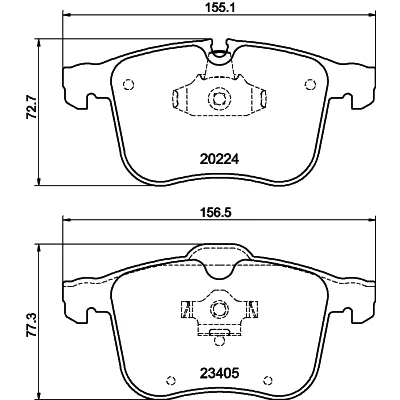 Image de HELLA 8DB 355 006 561 Jeu de plaquettes frein préparé pour indicateur d&#039;usure SAAB: 9 3 Berline, Break, Cabriolet, OPEL: Vectra C CC