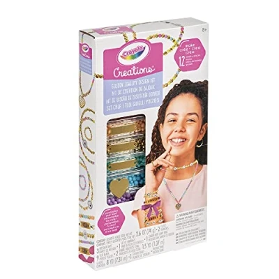 Image de CRAYOLA Creations Kit Crée tes Bijoux Précieux, Activité Créative et Cadeau pour Filles, à partir de 8 ans, 04 2921