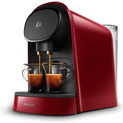 Image de Machine a café capsules double espresso PHILIPS L&#039;Or Barista LM8012/51 Rouge + 9