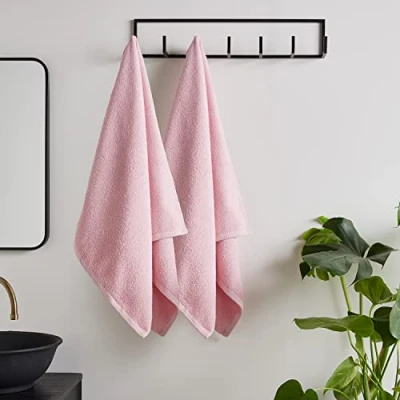 Image de Catherine Lansfield Paire de draps Bain en Coton à séchage Rapide Rose