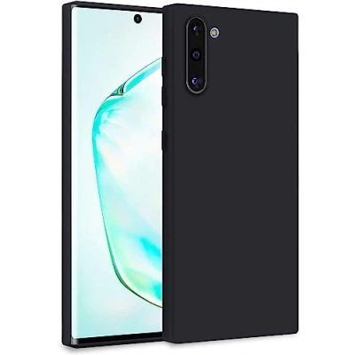Image de MyGadget Coque pour Samsung Galaxy Note 10 Case TPU Souple &amp; Soft avec Doublure Microfibre Cover Protection Extra Fine Légère Noir