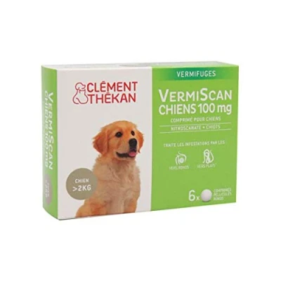 Image de Clement Thekan Vermifuges Vers Plats Et Ronds Chien 2 10 kg 6 Comprimés