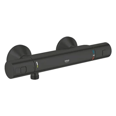 Image de GROHE Precision Start Mitigeur Thermostatique Douche, Economie d&#039;eau, Butée de Sécurité, Noir mat, 345942430