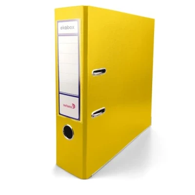 Image de Netuno 1x classeur à anneaux jaune A4 mécanisme 2 8cm plastique éco d&#039;école pour documents de format levier bureau maison