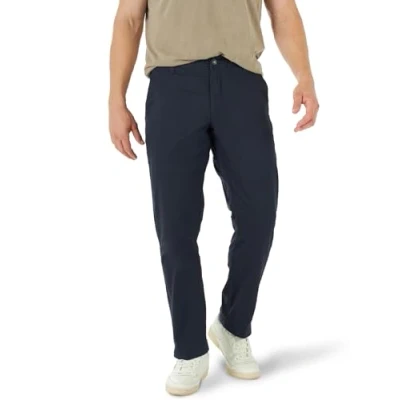 Image de Lee Extreme Motion Pantalon fuselé décontracté à devant plat pour homme, bleu marine, 86,4 x 81,3 cm (l L), 34W 32L