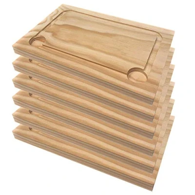 Image de Space Home Assiette en Bois Planches à Découper Peuvent être Utilisées Comme Plats De Service Set 6 30 x 20 cm