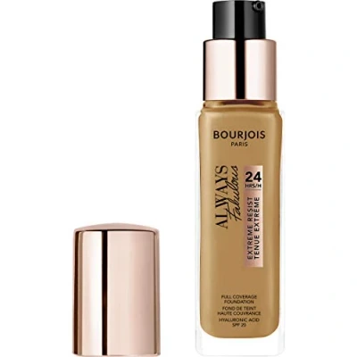 Image de BOURJOIS Fond De Teint Always Fabulous 24h 510 Caramel doré Fini Semi Mat À L&#039;Acide Hyaluronique &amp; Vitamine E Haute Couvrance Longue Tenue SPF20 30ml