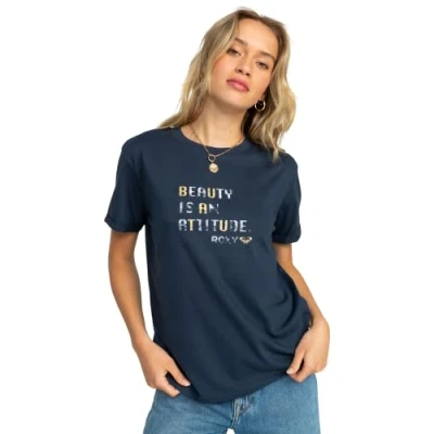 Image de Roxy Femme Sparkle Evening Attitude T Shirt, Mood Indigo, L EU
