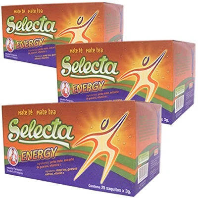 Image de 🌿Selecta Yerba Maté en Sachets Traditionnel Sachets: 0,225 kg (3 x 0,075) +échantillon (40g)🧉 Boisson énergisante et tonique, riche vitamines antioxydants!Accélère le métabolisme.