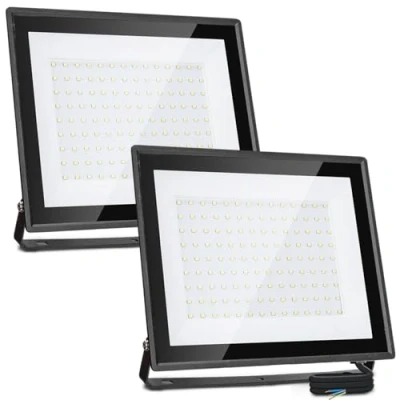 Image de Aigostar Projecteur LED Extérieur 100W 8700lm Exterieur Blanc Froid 6500K Spot IP65 Imperméable 126 LEDS Lumiere pour Jardin,Patio,Cour,Garage.2 pcs