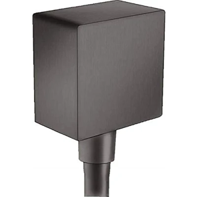 Image de hansgrohe FixFit Coude de raccordement Square, noir chromé brossé, 26455340
