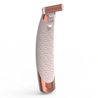 Image de Finishing Touch Flawless Nu Razor, Rasoir Électrique Rechargeable pour Femme Tous Types de Peaux, Rasage Instantané et Indolore, Tête Douceur Trempé Or