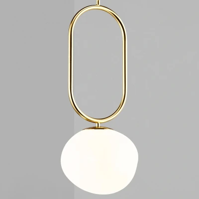 Image de DFTP by Nordlux Suspension Shapes 22, blanc/laiton, Ø 22 cm