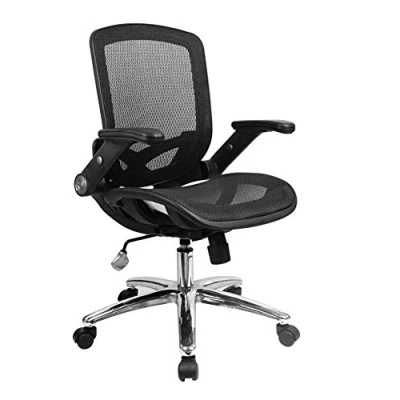 Image de Amazon Basics Chaise de bureau ergonomique à hauteur ajustable, Maille, Noire(Anciennement marque Movian)