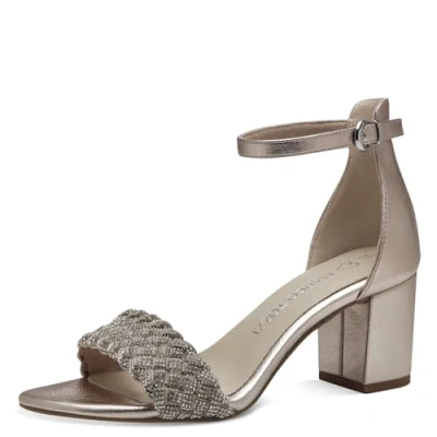 Image de MARCO TOZZI Sandale à talon by Guido Maria Kretschmer 2 28399 42 Femme, Platine Comb, 37 EU