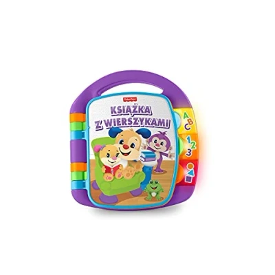 Image de Fisher Price Livre Musical Bébé Interactif Jouet D&#039;éveil 6 Mois et Plus Comptines Sonore Jouets Musicaux Livres Idée Cadeau Mois, Version: Polonais, FRC70