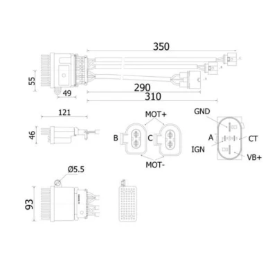 Image de Régulateur, pulseur d&#039;air habitacle MAHLE ORIGINAL ABR 78 000S