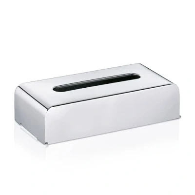 Image de Kela 22860 Faber Boîte à Mouchoir Acier Inoxydable Argent 27 X 12,5 7 cm