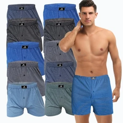 Image de SGS 6 ou 10 Pack Boxer pour Hommes en Coton, Les Qui apprécient sous Vetements Amples et Confortables. vêtements de qualité supérieure des Boxers Homme