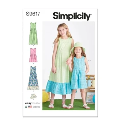Image de Simplicity SS9617K5 Robe pour enfant/fille K5 (7 8 10 12 14)