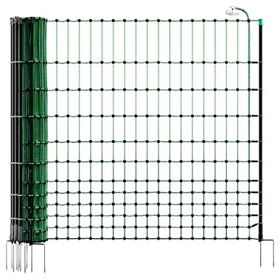 Image de VOSS.farming Filet électrifiable de clôture pour volailles farmNET, Longueur 25 m, Hauteur 112 cm, 9 piquets, 2 Pointes, Vert