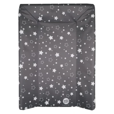 Image de babyCalin Matelas à Langer Luxe Etoile Gris Fonce 50 x 70 cm Avec toise imprimée