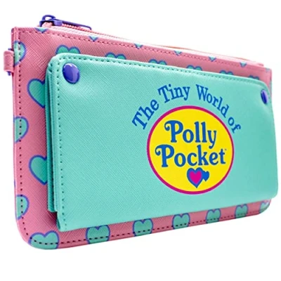 Image de Animation The Tiny World of Polly P Porte Monnaie/Portefeuille Motif Cœur Pochette à Monnaie &amp; Carte, Rose