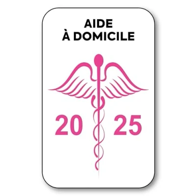 Image de SIGNAL SAFETY Autocollant Sticker Vignette Caducée 2024 pour Pare Brise en Vitrophanie V8 Aide à Domicile