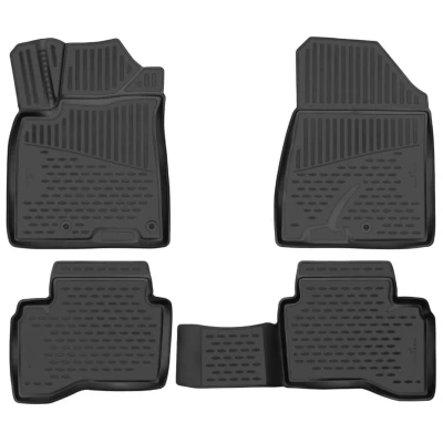 Image de WALSER XTR 75223 Ensemble de tapis sol Caoutchouc avant et arrière noir Sur mesure