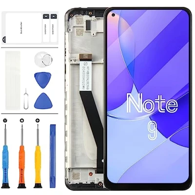 Image de Remplacement d&#039;écran pour Xiaomi Redmi Note 9/Redmi Not 9T M2003J15SC M2003J15SG M2003J15SS LCD Écran Tactile Digitizer Assembly 10X 4G Glass Repair Kit avec Cadre