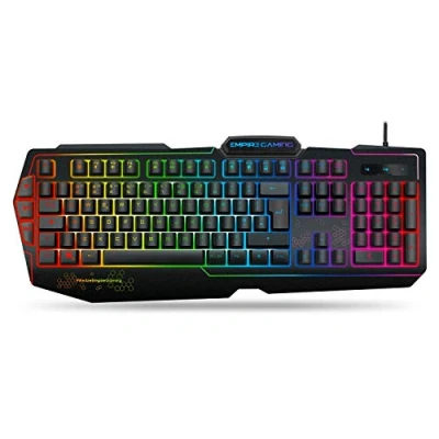 Image de EMPIRE Gaming [New] K900 Keyboard QWERTY UK 105 Semi Mechanical Keys 9 Mode LED RGB backlighting, Including 1 Customisable 19 Anti ghosting