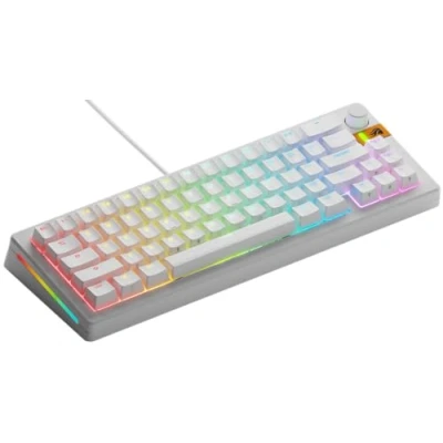 Image de Glorious Gaming GMMK 3 : Clavier réactif, Effet Hall, taux de Polling 8K, switches MX et magnétiques (Hot Swap), 65%, Joints modulaires, Capuchons doubleshot PBT, américaine QWERTY Blanc
