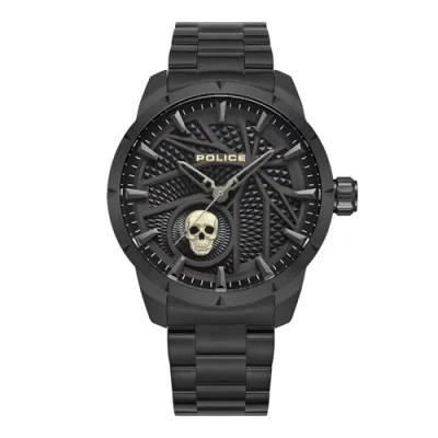Image de Police Hommes Analogique Numérique Quartz Montre avec Bracelet en Acier Inoxydable