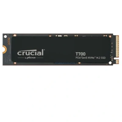 Image de Crucial T700 SSD 4To PCIe Gen5 NVMe M.2 Interne Gaming, jusqu’à 12.400Mo/s, Microsoft DirectStorage, Rétrocompatibilité 4.0, Disque Dur CT4000T700SSD3
