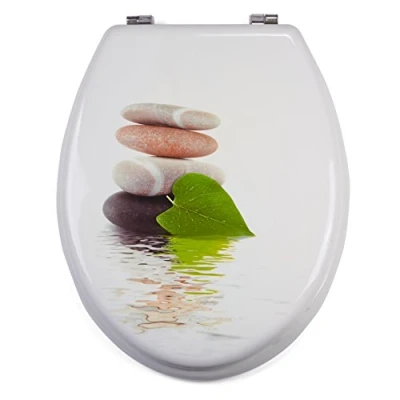 Image de MSV Abattant WC MDF LINGGA Charnières INOX