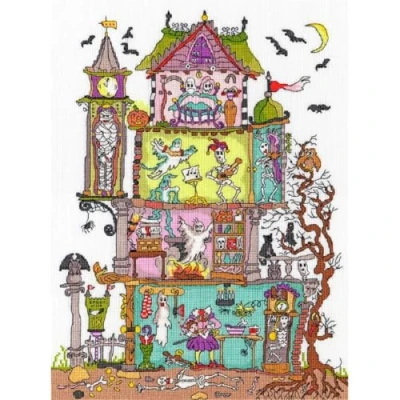 Image de Bothy Threads Cut Thru&#039; Haunted House Cross Stitch Kit by