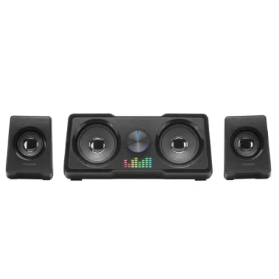 Image de Mars Gaming MS22, Haut parleurs Compactes 2.2, RGB Flow, Subwoofer + 4 Actifs, DSP Sound 35W, Noir