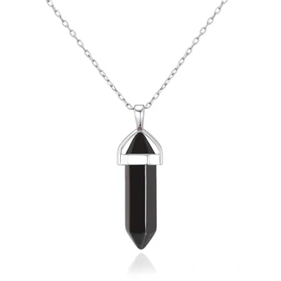 Image de Philip Jones Collier de pierres précieuses véritables en onyx noir