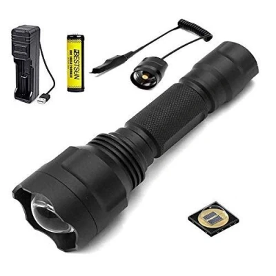 Image de lampe torche de chasse infrarouge 940nm, poche ¨clair nuit avec illuminateur ¨¤ zoom 38mm utiliser le dispositif et vision nocturne