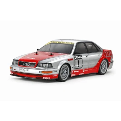 Image de TAMIYA Car 58699 Échelle 1:10 Audi V8 1992 Tourisme (TT 02) Voiture, véhicule radiocommandé, modélisme, Monter soi même, Hobby, RC kit de Construction, Non laqué, 463x 188x138 millimeters