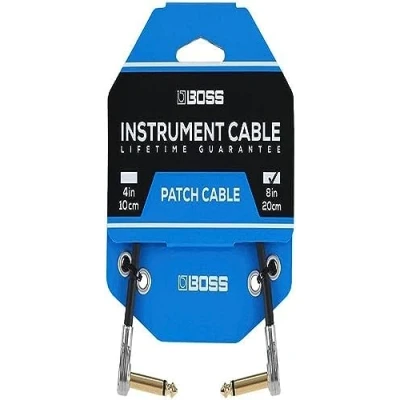 Image de BOSS BPC 8 8in/20cm length Space saving pedal patch cable with slimline pancake plugs for pedalboards