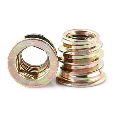 Image de 20Pcs Vis en Acier au Carbone Zingué Dans L&#039;écrou, écrous D&#039;insertion Filetés à Six Pans Creux pour Meubles Bois(M8*13mm)