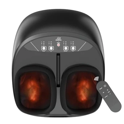 Image de Snailax Masseur De Pieds, Massage Pieds Shiatsu Avec Chaleur/PéTrissage/Compression/Vibration, éLectrique Pour Pied Fasciite Plantaire, Chauffe Télécommande, Cadeau Homme&amp;Femme