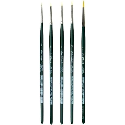 Image de da Vinci Serie 1570 Nova Pinceau synthétique Rond , Set 5 PCS ,NO. 2. 0/2, 0/3, 0/5, 0/10, pour Aquarelle, Peinture à l&#039;huile et Acrylique,Made in Germany