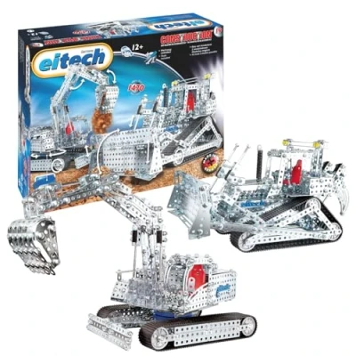 Image de Anbac 10019 C19 Eitech Set Pelleteuse de Construction, 19, Multicolore, Mega Bulldozer/Digger