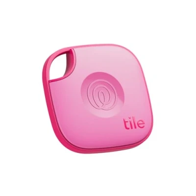 Image de Tile by Life360 Mate (2024) Tracker Bluetooth, Détecteur de clés et localisateur d&#039;objets pour clés, Sacs Autres. téléphone. Compatible avec iOS Android. Lot 1 (Pink Punch)