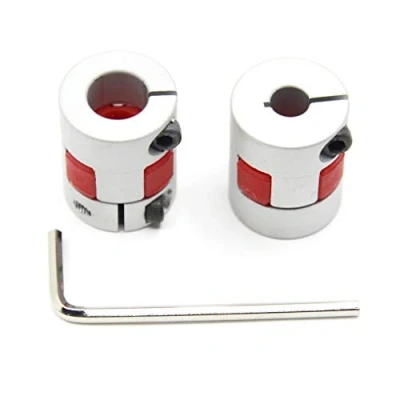 Image de Befenybay Lot de 2 raccords flexibles en aluminium Prune 6,35 mm à 10 D20 L25 x pour imprimante 3D, machine CNC et servomoteur