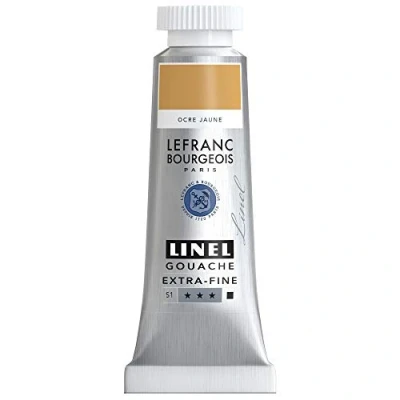 Image de Lefranc Bourgeois Linel Gouache Extra Fine Tube 14ml Ocre Jaune Série 1