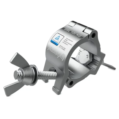 Image de Audibax ACP 4852100S Clamp de Fixation d&#039;un Diamètre 48 à 52 mm Crochet avec une Charge Maximale 100 kg Pince pour Éclairage Scène Tête Mobile