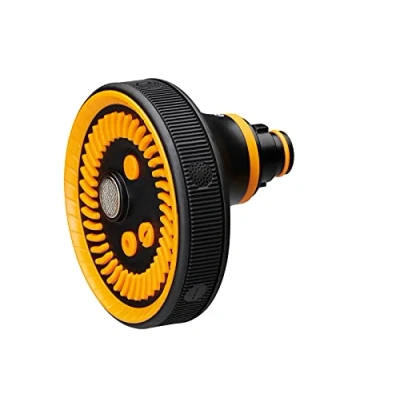Image de Fiskars Tête de Pistolet Pulvérisateur pour Douches multiples, à 5 Fonctions, Débit réglable en continu, Taille universelle, Noir/Orange, 1059238